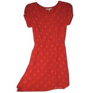 Women's Size Zero Broadway & Broome Red Polka Dot Silk Blend Mini Dress, GUC
